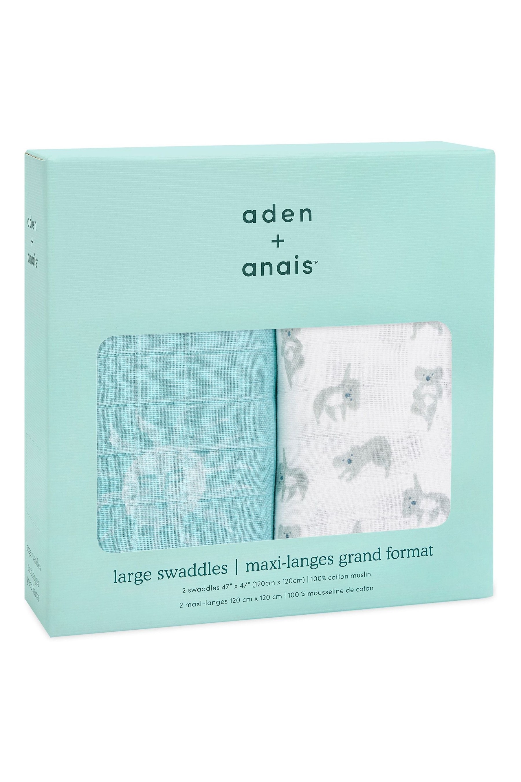 aden + anais Now + Zen Large Cotton Muslin 2 Pack Blankets