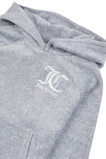 Juicy Couture Grey Velour Raglan Hoodie