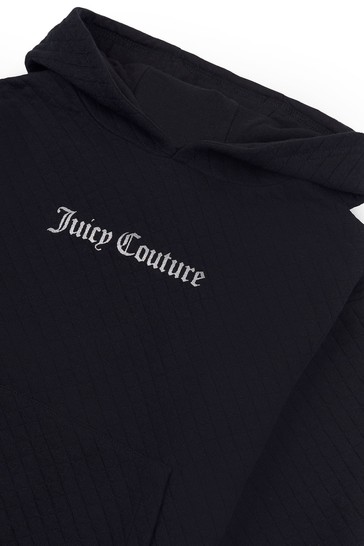 هودي مبطن أسود كبير الحجم فوق الرأس من Juicy Couture