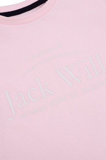 تي شيرت وردي سكريبت من Jack Wills