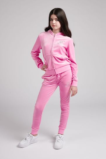 Juicy Couture Pink Velour Slim Joggers