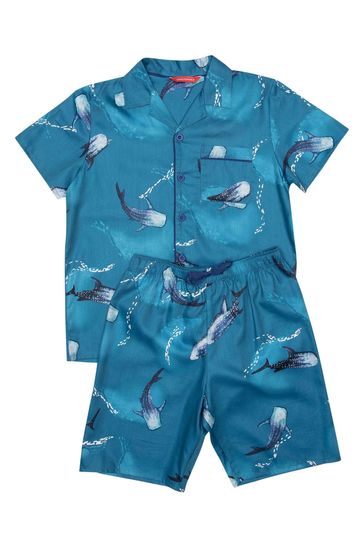 Cyberjammies George Whale Print Sleeveless Shorty Set