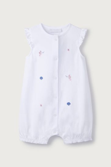 The White Company Under The Sea Embroidered Shortie Pyjamas