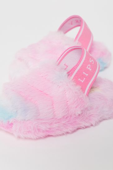 Lipsy Faux Fur Slingback Mule Slipper (Younger)