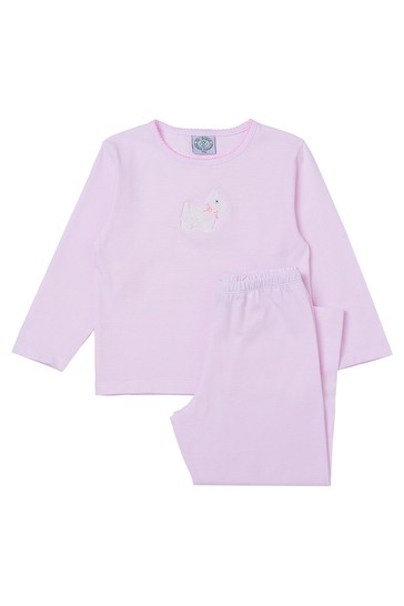 Trotters London Pink Sophia Jersey Pyjamas