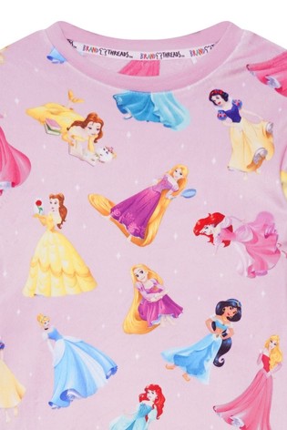 Brand Threads Disney Princesses Girls Divine Fleece Pyjama