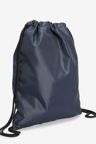 School Drawstring Bag with internal Zip Pocket