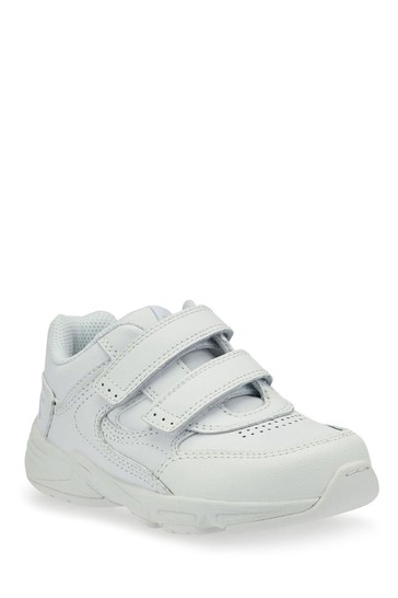 Start-Rite Meteor White Leather Sport Trainers