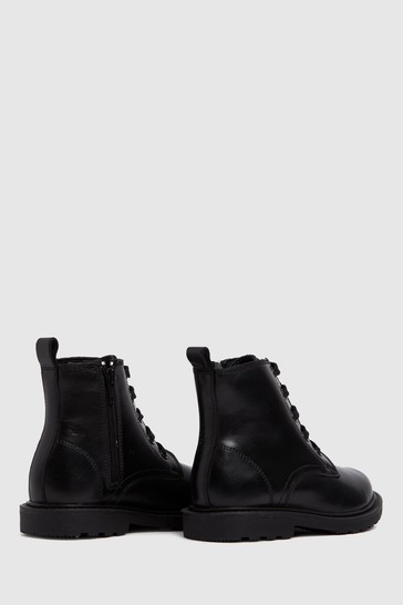 Schuh Black Creator Lace-Up Boots