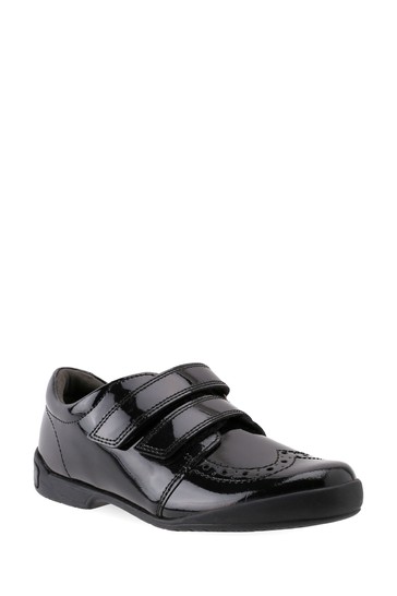 Start-Rite Flair Black Patent Leather Riptape Shoes