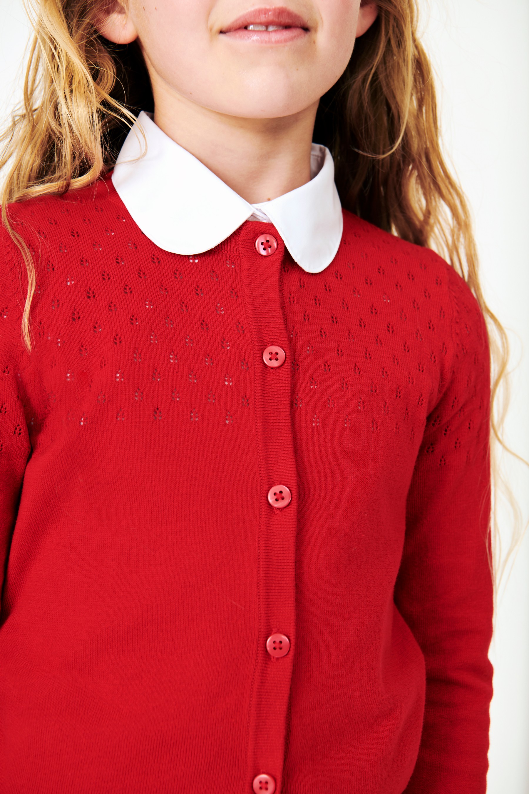 Pointelle Detail School Cardigan (3-16yrs)