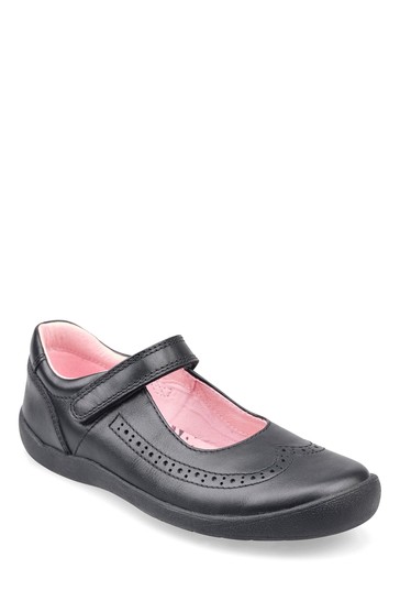 Start-Rite Spirit Black Leather School Shoes Unicorn