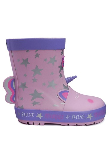 ToeZone Pink Unicorn Wellies