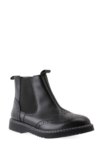 Start-Rite Revolution Black Leather Zip-Up Boots