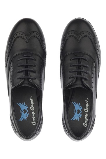 Start-Rite Matilda Black Leather Lace Up School Shoes