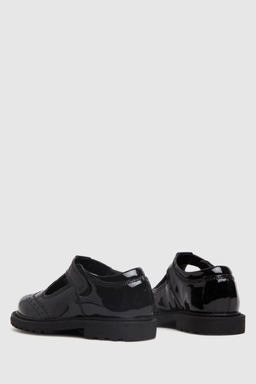 Schuh Black Leader T-Bar Shoes