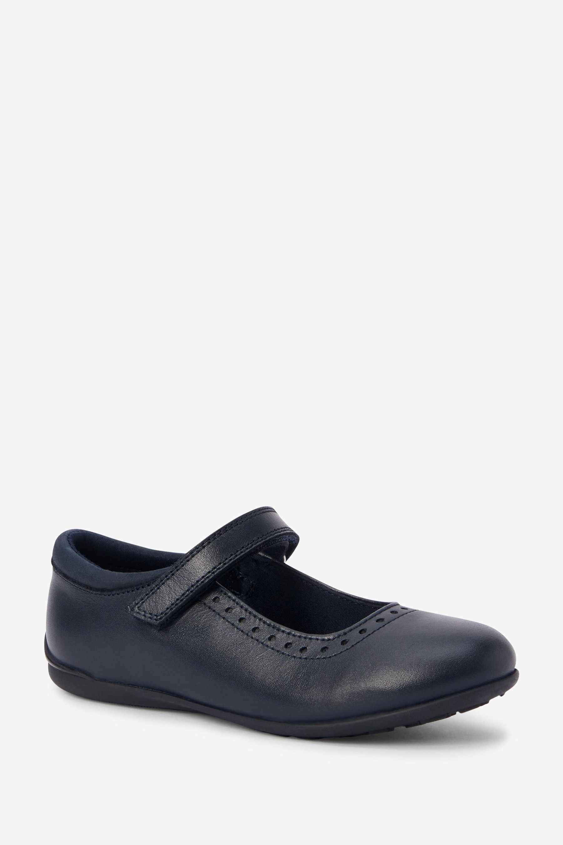 School Leather Mary Jane Brogues Standard Fit (F)