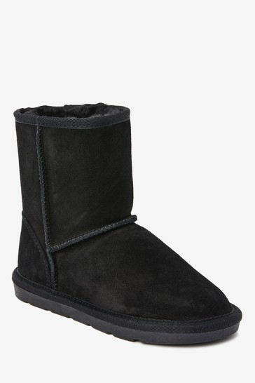 Warm Lined Water Repellent Suede Pull-On Boots