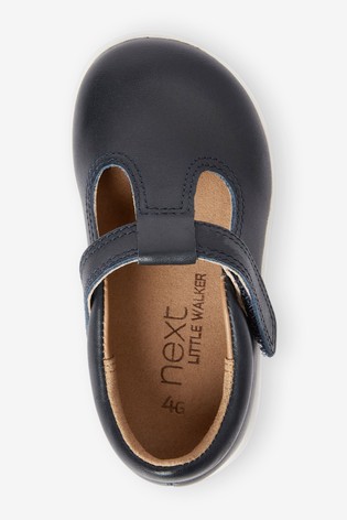 Little Luxe™ Leather T-Bar Shoes Wide Fit (G)