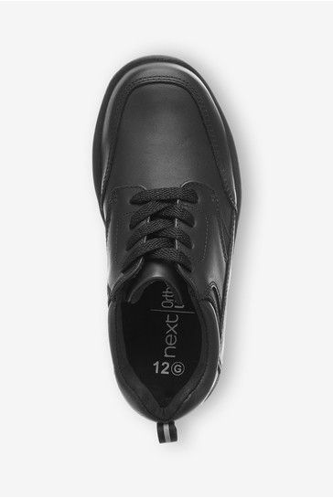 School Leather Lace-Up Shoes Wide Fit (G)