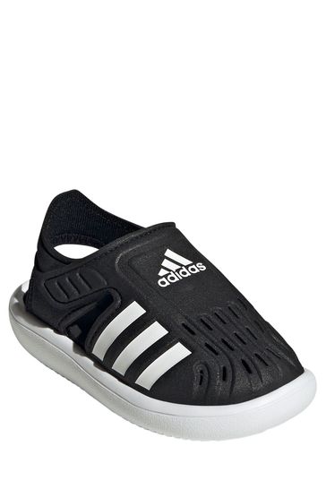 صندل Adilette أسود للأطفال الصغار من Adidas