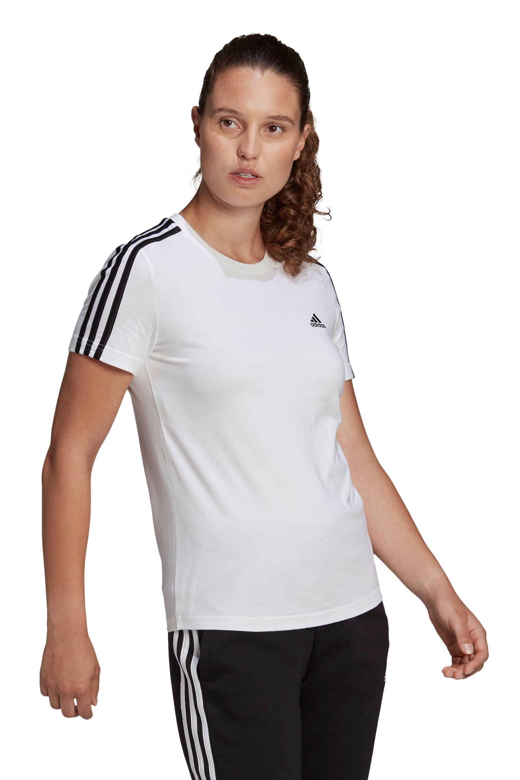 adidas 3 Stripe T-Shirt