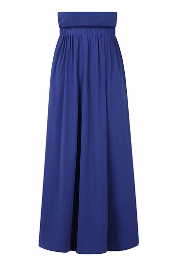 HotSquash Blue Roll Top Maxi Skirt