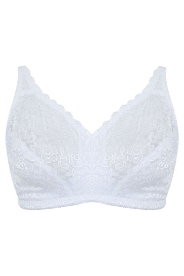 Yours Curve Hi Shine Lace Non-Wired Bra