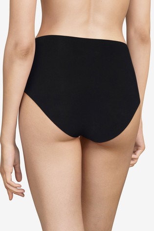 Chantelle Black Three-Pack Soft Stretch High Waisted Briefs