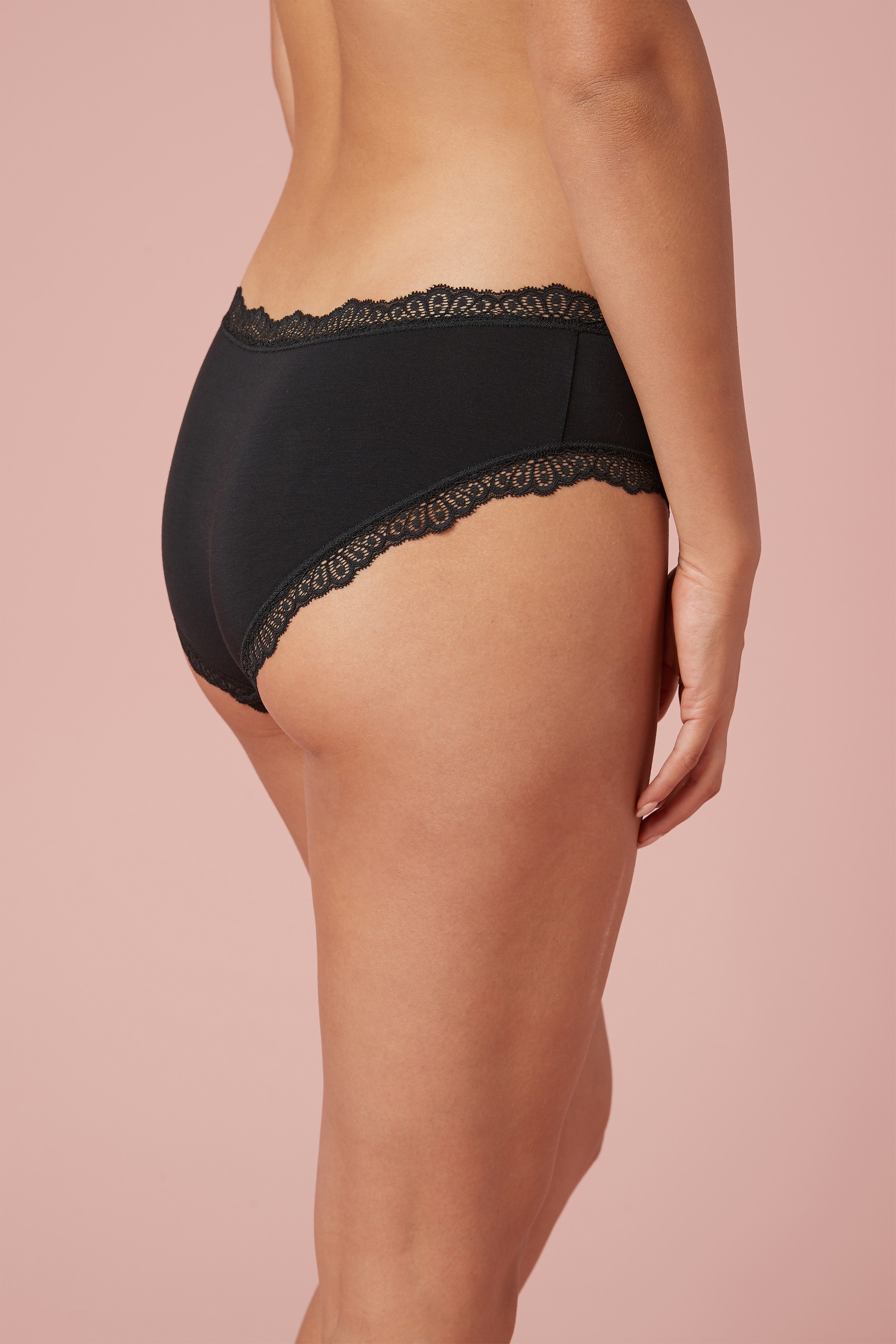 Modal And Lace Knickers 3 Pack Short