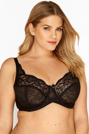 Yours Curve 2 Pack Stretch Lace Non-Padded Underwired Bra