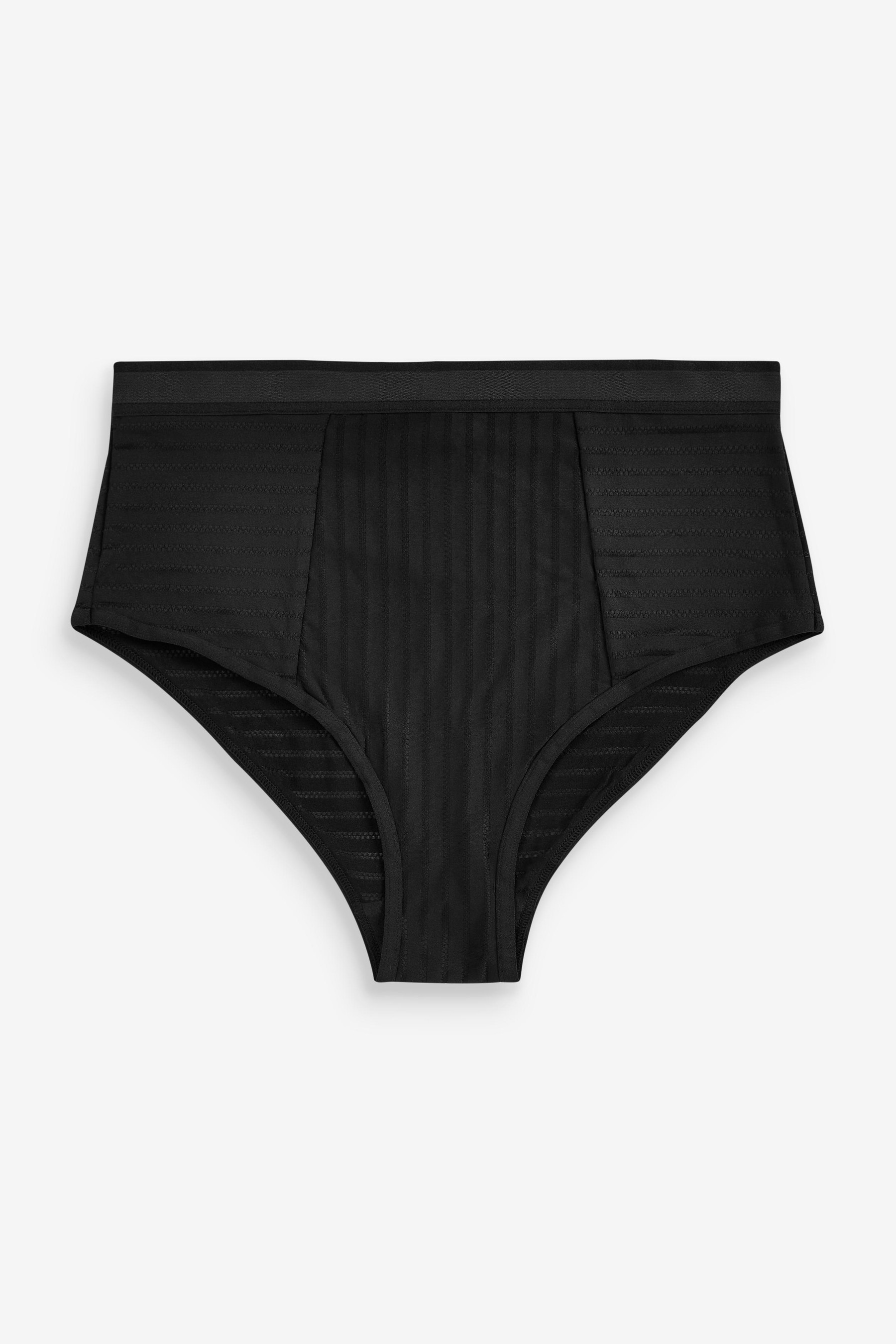 Stripe High Waist Knickers 2 Pack High Rise