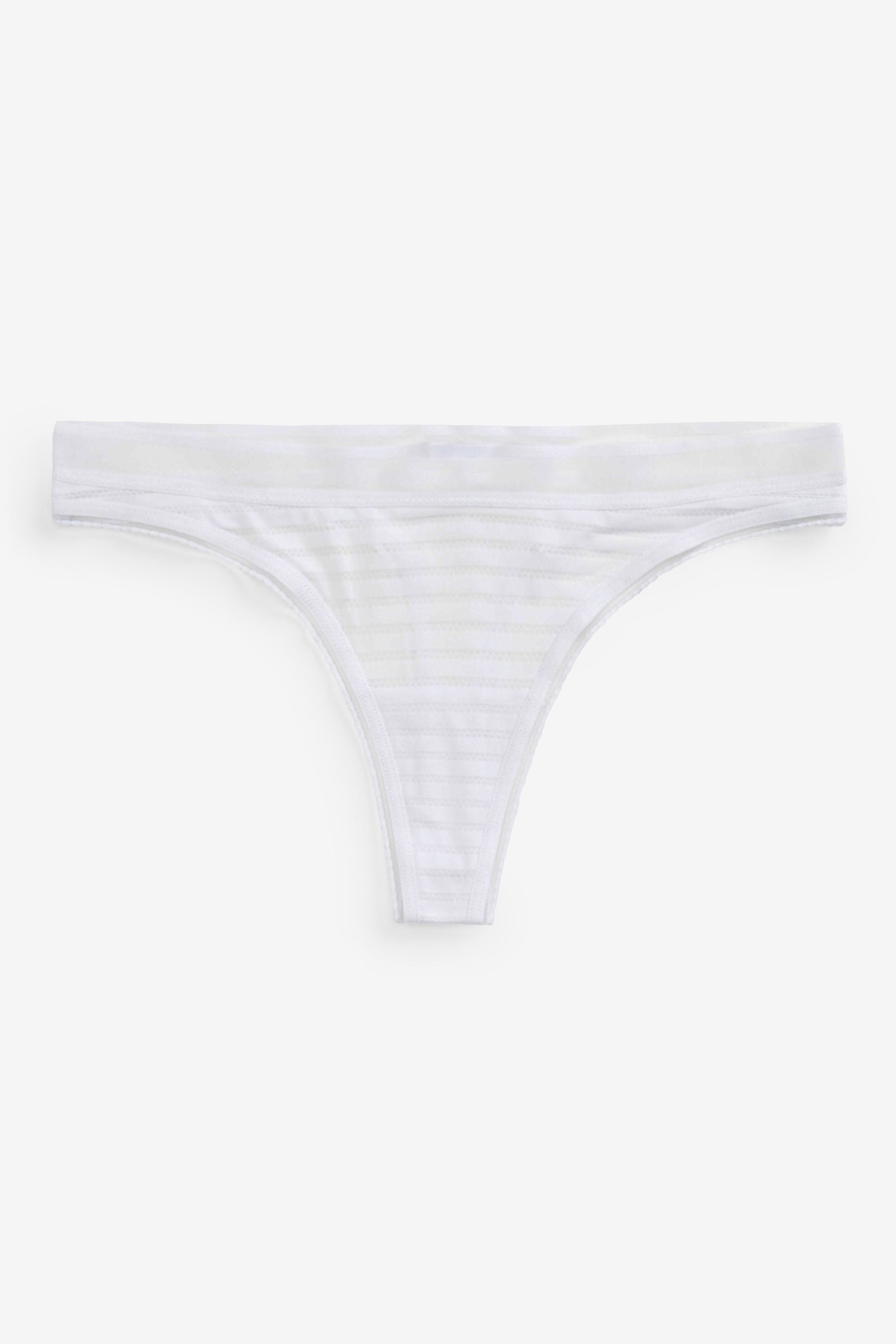 Stripe High Waist Knickers 2 Pack Thong