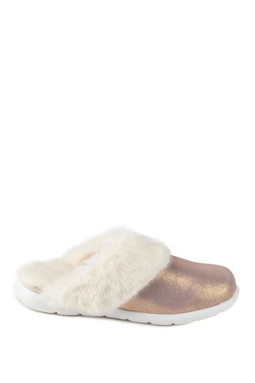 Totes Isotoner Ladies Iso-Flex Real Suede Mule Slippers