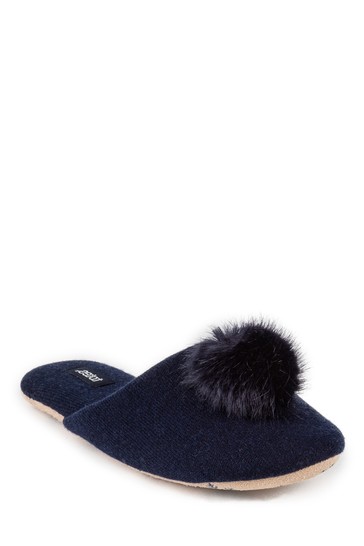 Totes Ladies Cashmere Blend Mule Slippers with Soft Sole