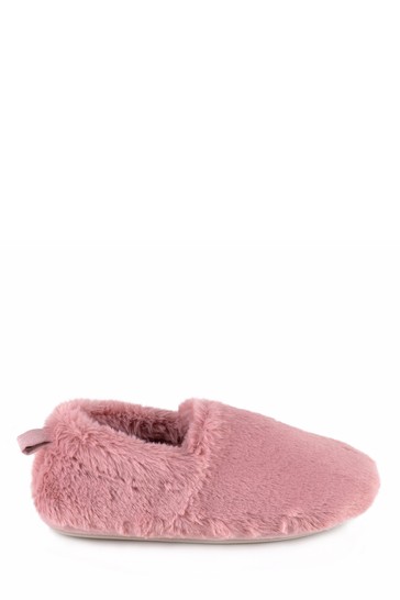 Totes totes Ladies Faux Fur Full Back Slippers