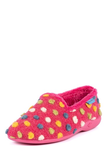 Lunar Pink Helix with Multi Spots Slippers