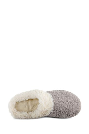 Totes Isotoner Ladies Swept Back Bobble Mule Slippers