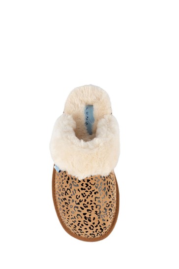 Lunar Natural Tamara Suede Mule Slippers