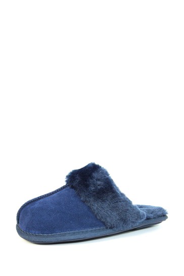 Lunar Blue Rapsody Suede Slippers