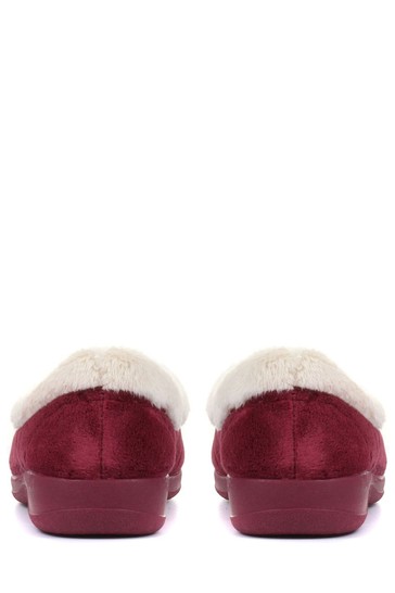 Pavers Burgundy Red Ladies Full Slippers