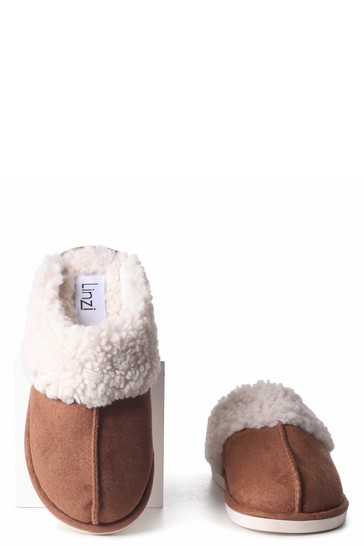 Linzi Jocelyn Faux Shearling Trim Slipper Mule