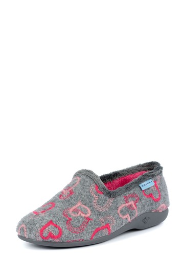 Lunar Grey Jolly Heart Full Slippers