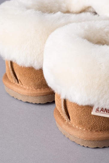 Lakeland Leather Ladies Sheepskin Cuff Slippers