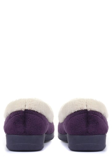 Pavers Purple Ladies Full Slippers