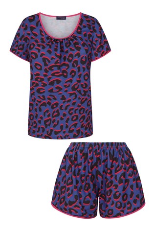 HotSquash Blue Jersey Shorts Pyjama Set