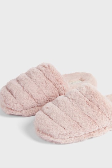 Ted Baker Pink Lopsey Faux Fur Mule Slippers