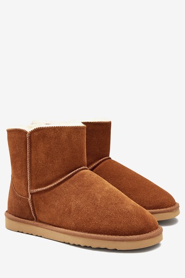 Suede Slipper Boots