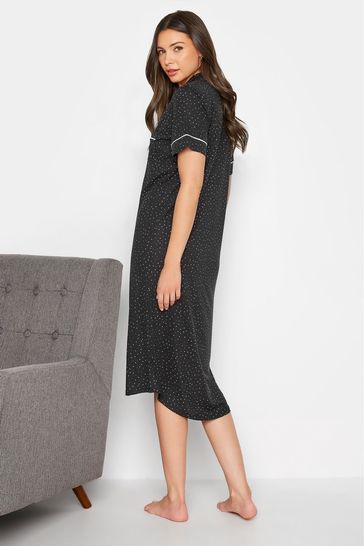 Long Tall Sally Pin Dot Button Through Nightdress