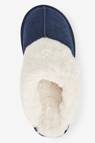 Suede Mule Slippers